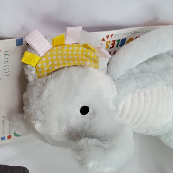 Snuggables Sensory Elephant Plush Rattle Crinkle Toy New With Tag 12" - Picture 4 of 8